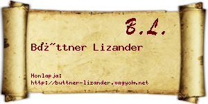 Büttner Lizander névjegykártya